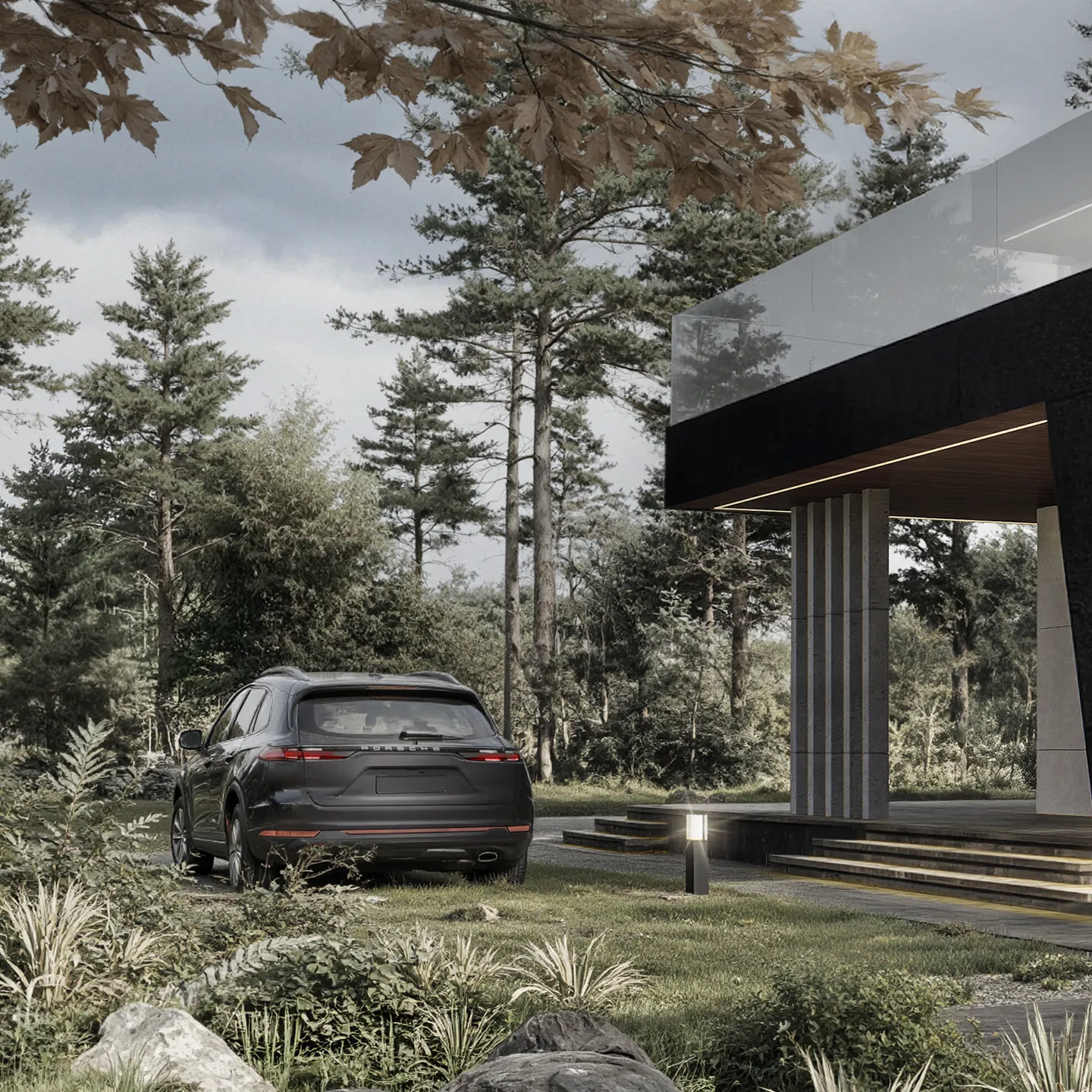 Панорамное остекление и терраса у воды