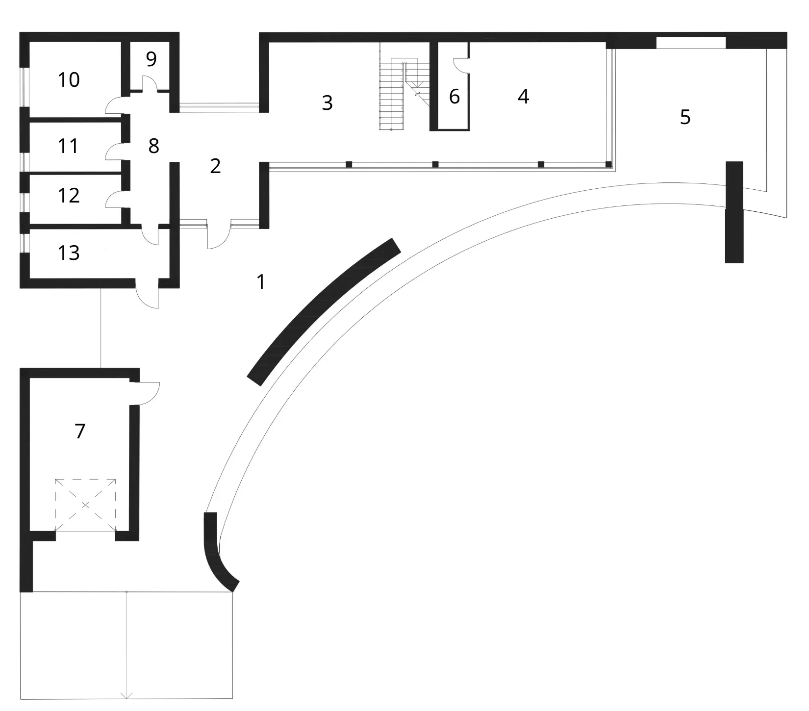 План первого этажа — Участок № 60